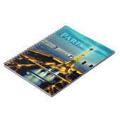 Paris Under a Turquoise Blue Twilight Sky ノートブック (左側)