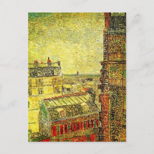 Paris View from Vincent's Room by Vincent van Gogh ポストカード (正面)