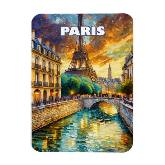 Paris, ville lumière au cœur battant マグネット (縦)