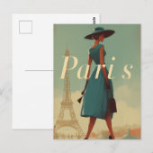 Paris vintage fashion ポストカード (正面/裏面)