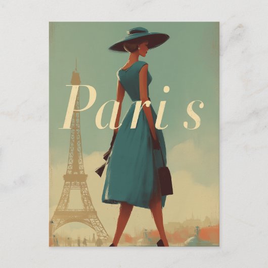 Paris vintage fashion ポストカード (正面)