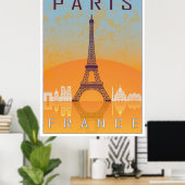 Paris vintage poster ポスター (ホームオフィス)