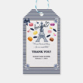 Paris w/ Love for Our Sweet Bebe Baby Shower ギフトタグ (正面)