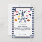Paris w/ Love for Our Sweet Bebe Baby Shower サンキューカード (正面)