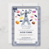 Paris w/ Love for Our Sweet Bebe Baby Shower 招待状 (正面)