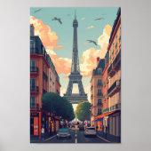 Paris Wall Art Print ポスター (正面)