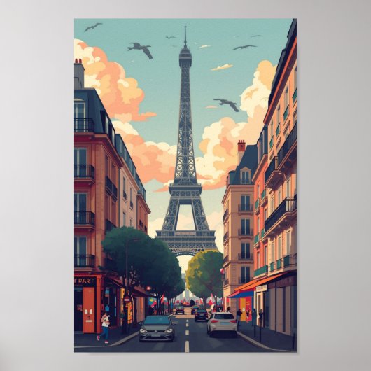 Paris Wall Art Print ポスター (正面)