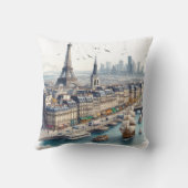 paris watercolor  クッション (裏面)