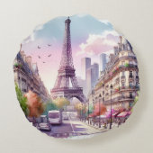 paris watercolor ラウンドクッション (裏面)