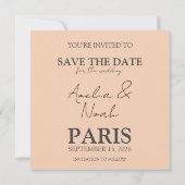 Paris Wedding Invitation | Elegant Eiffel Tower  セーブザデート (裏面)