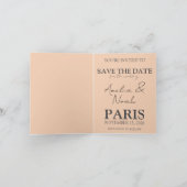 Paris Wedding Invitation | Elegant Eiffel Tower  招待状 (内部)