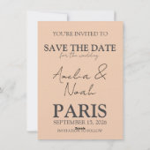 Paris Wedding Invitation | Elegant Eiffel Tower  招待状 (裏面)