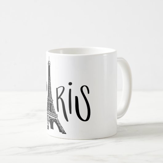ParisEiffel Tower Design Coffee Mug コーヒーマグカップ (正面右)