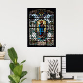 Parish Church Stained Glass Window ポスター (ホームオフィス)