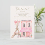 Parisian Café Birthday Invitation 招待状 (スタンド正面)