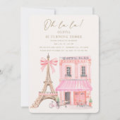 Parisian Café Birthday Invitation 招待状 (正面)