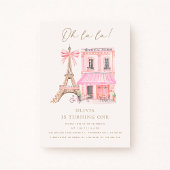 Parisian Café first Birthday Invitation 招待状