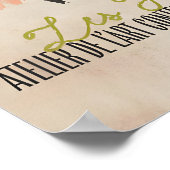 Parisian Cat Art Print Les Chats Enchantés ポスター (角)