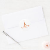 Parisian Chic Thank You Stickers, Orange ラウンドシール (封筒)