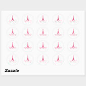 Parisian Chic Thank You Stickers, Pink ラウンドシール (シート)