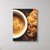 Parisian Coffee & Croissant Art キャンバスプリント (正面)