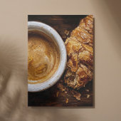 Parisian Coffee & Croissant Art キャンバスプリント