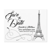 Parisian Doodles日付ポストカードを保存