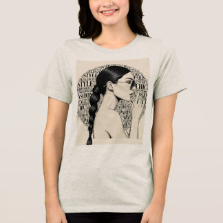Parisian Elegance Profile Word Cloud Art トライブレンドＴシャツ