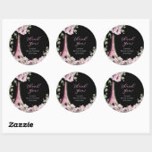 Parisian Floral Oh la la Bridal Shower Sticker ラウンドシール (シート)