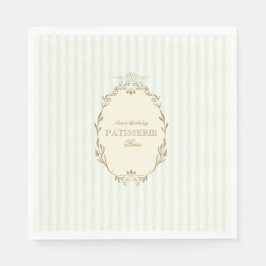 Parisian French Patisserie Vintage Party Green  スタンダードランチョンナプキン