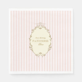Parisian French Patisserie Vintage Party Pink  スタンダードランチョンナプキン