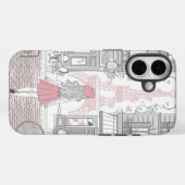 Parisian Girl – Cute Eiffel Tower & Café Street Case-Mate iPhoneケース (裏面 (横))