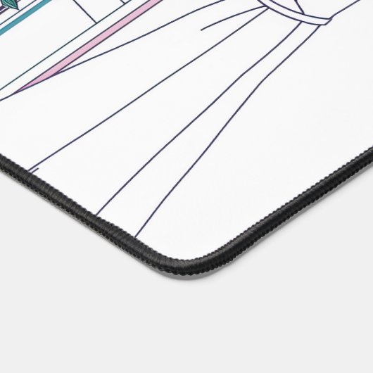 Parisian Haussmann Window View Aesthetic デスクマット (コーナー)