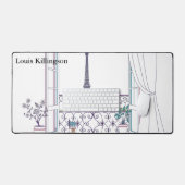 Parisian Haussmann Window View Aesthetic デスクマット (キーボード&マウス)