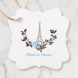 Parisian-inspired in Blue with a Romantic Wreath フェイバータグ