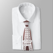 Parisian Night Silver Eiffel Tower Blush Pink Chic ネクタイ (タイ)