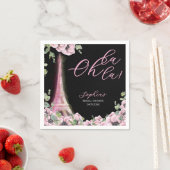 Parisian Oh La La Bridal Shower スタンダードカクテルナプキン (インサイチュ)