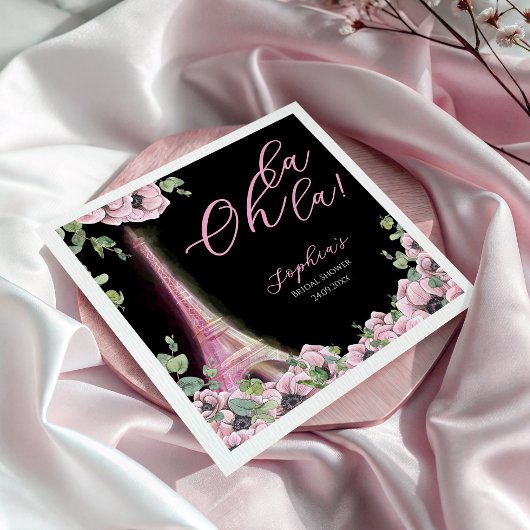 Parisian Oh La La Bridal Shower スタンダードカクテルナプキン