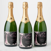 Parisian Oh La La Bridal Shower スパークリングワインラベル (ボトル)