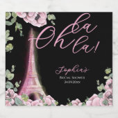 Parisian Oh La La Bridal Shower スパークリングワインラベル (シングルラベル)