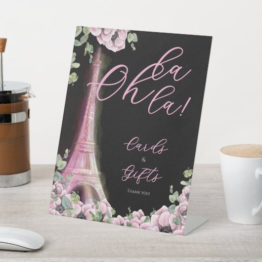Parisian Oh La La Bridal Shower 台座サイン (インサイチュ)
