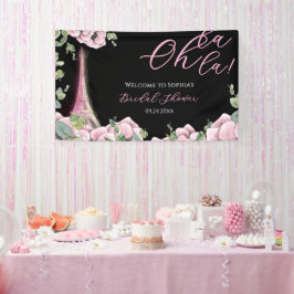 Parisian Oh La La Bridal Shower 横断幕