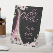 Parisian Oh La La Bridal Shower Pedestal Sign 台座サイン (インサイチュ)