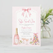 Parisian Pink Bridal Shower 招待状 (スタンド正面)