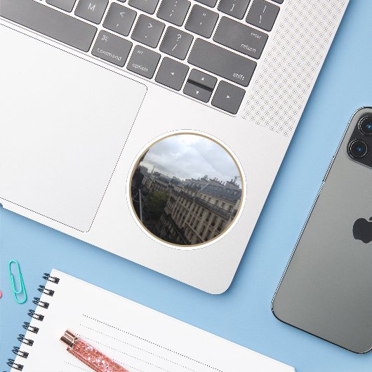 Parisian Pluviophile - v2 シール (ノートパソコンとiPhone)