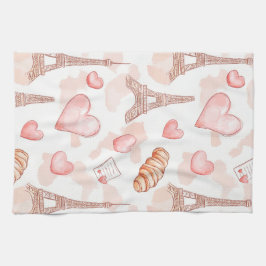 Parisian Romance Valentine キッチンタオル