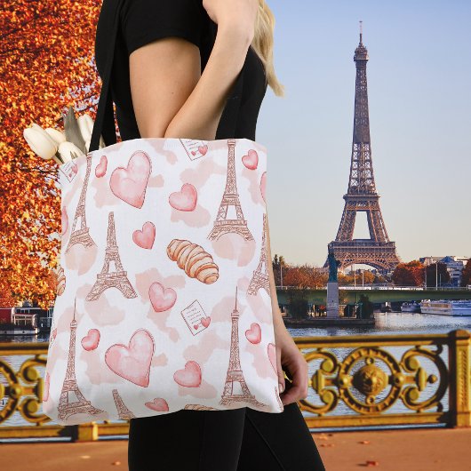 Parisian Romance Valentine トートバッグ
