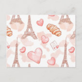 Parisian Romance Valentine ポストカード (正面)