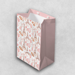 Parisian Romance Valentine ミディアムペーパーバッグ