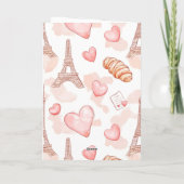 Parisian Romance Valentine Blank ノートカード (裏面)